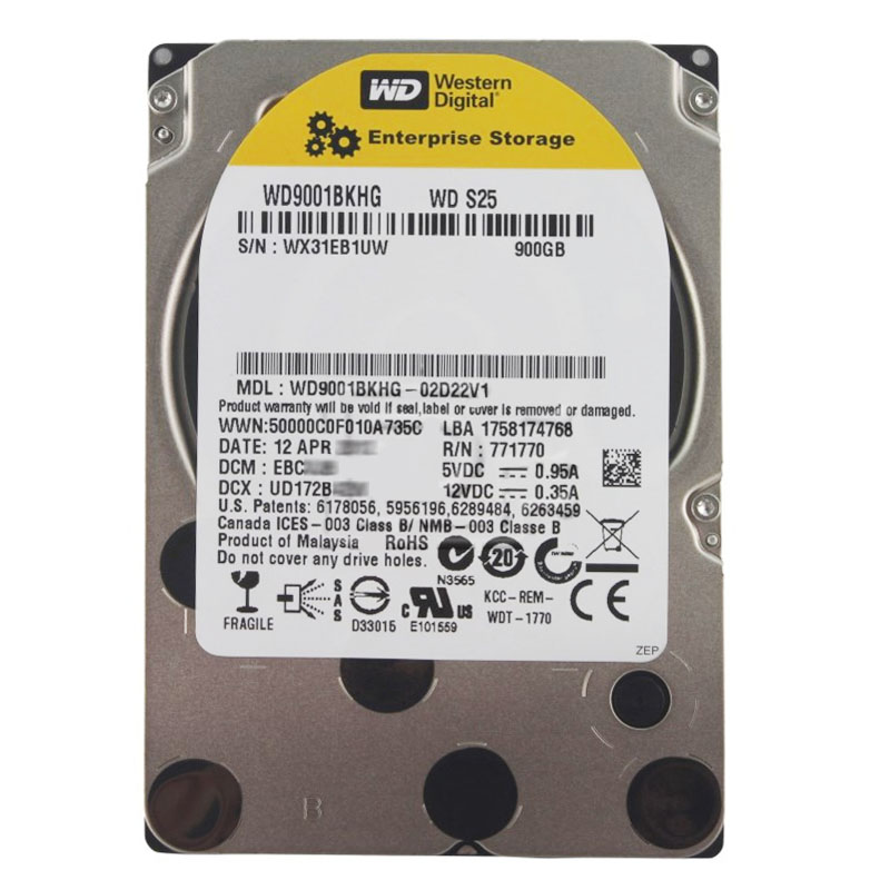 Western Digital - 900GB 10K SAS 6.0Gbps 2.5" 32MB Cache Hard Drive - WD9001BKHG-02D22V1