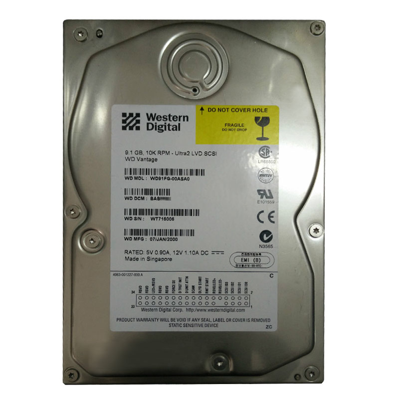 Western Digital - 9.1GB 10K 68-PIN SCSI 3.5" Hard Drive - WD91FG-00ASA0