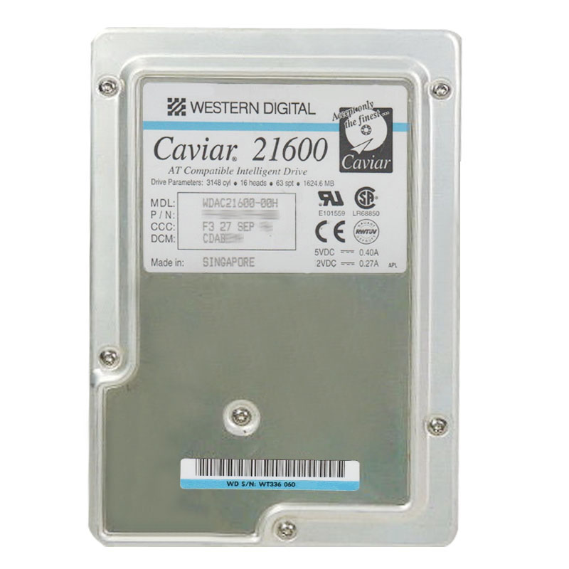 Western Digital - 1.6GB IDE 3.5" Hard Drive - WDAC21600-00H
