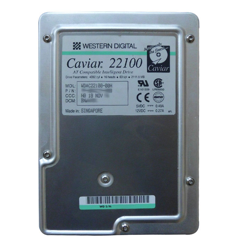 Western Digital - 2.1GB EIDE 3.5" Hard Drive - WDAC22100-00H