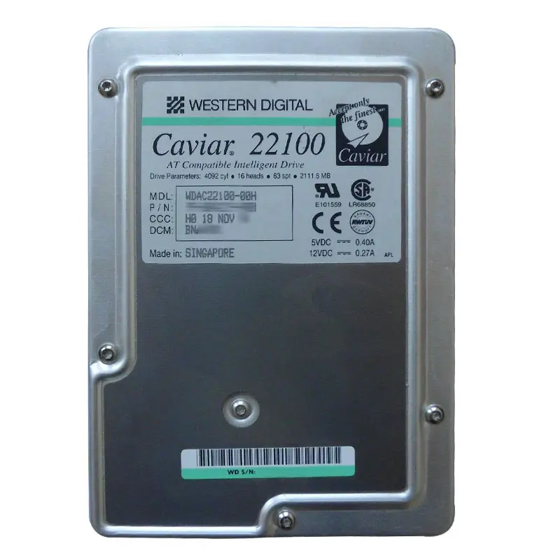 WDAC22100-00H.jpg Western Digital - 2.1GB EIDE 3.5" Hard Drive - WDAC22100-00H - Image 1