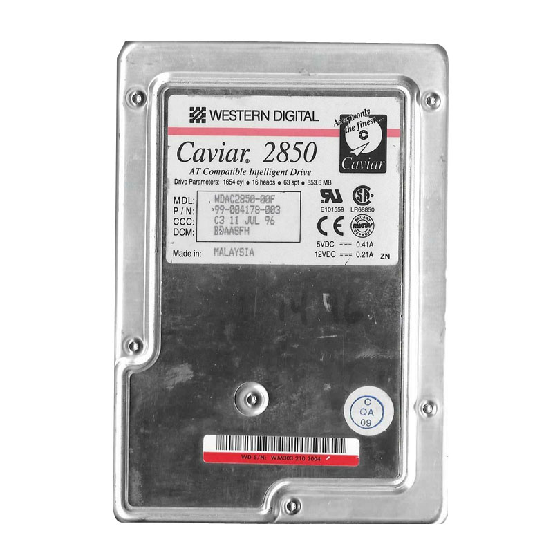 WDAC2850-00F.jpg Western Digital - 853.6MB IDE 3.5" Hard Drive - WDAC2850-00F - Image 1
