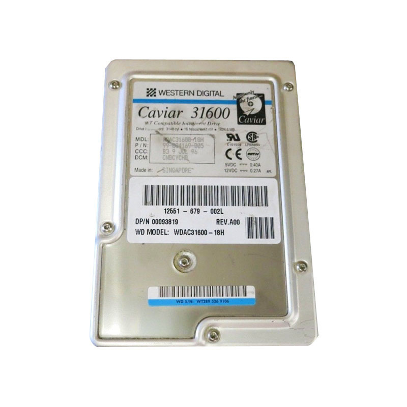 Western Digital - 1.6GB IDE 3.5" Hard Drive - WDAC31600-18H
