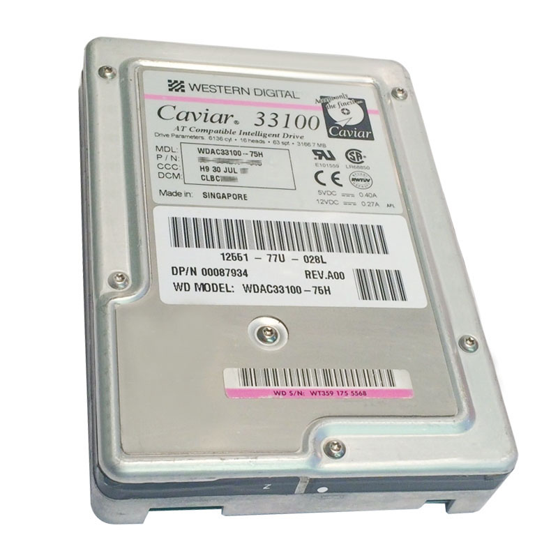 Western Digital - 3.1GB 5.2K EIDE 3.5" 128KB Cache Hard Drive - WDAC33100-75H