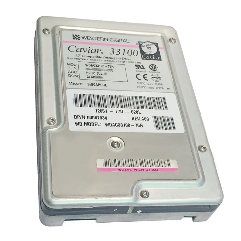 WDAC33100-75H.jpg Western Digital - 3.1GB 5.2K EIDE 3.5" 128KB Cache Hard Drive - WDAC33100-75H - Image 1