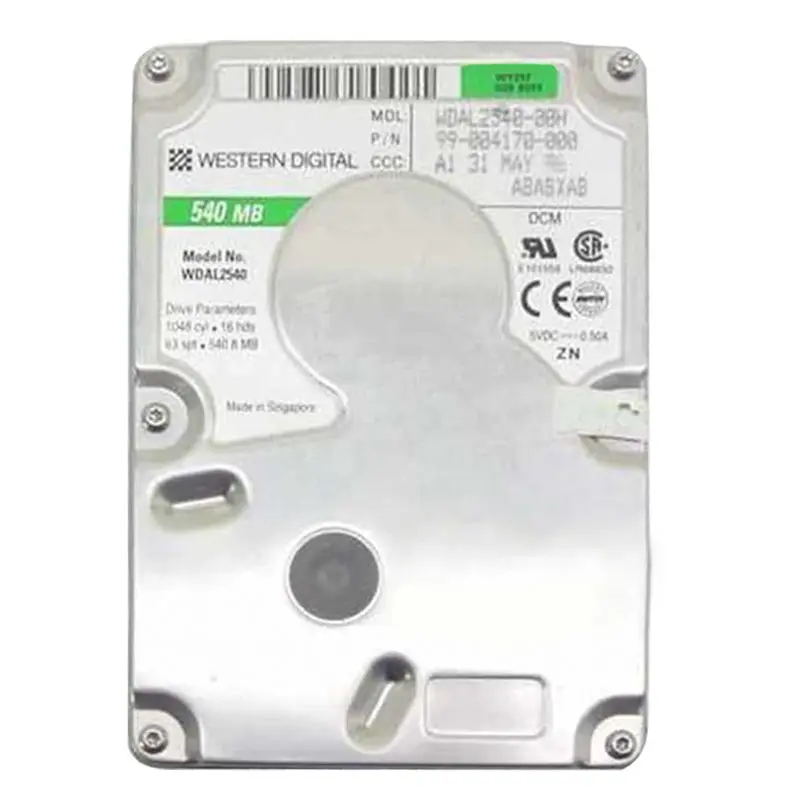 WDAL2540-00H.jpg Western Digital - 540MB IDE 2.5" Hard Drive - WDAL2540-00H - Image 1