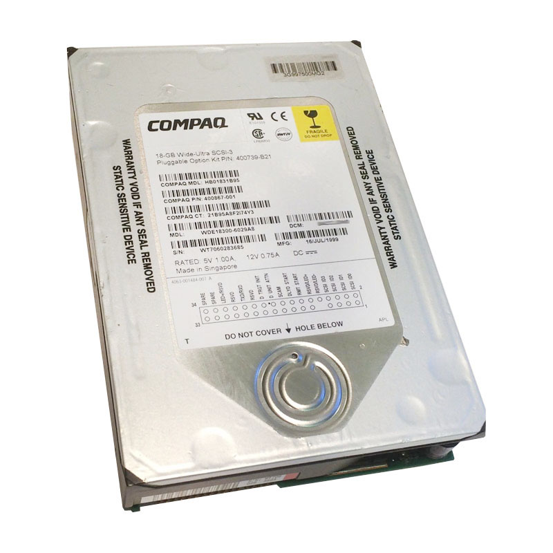 Western Digital - 18GB 7.2K 80-PIN Ultra Wide SCSI 3.5" 2MB Cache Hard Drive - WDE18300-6029A8
