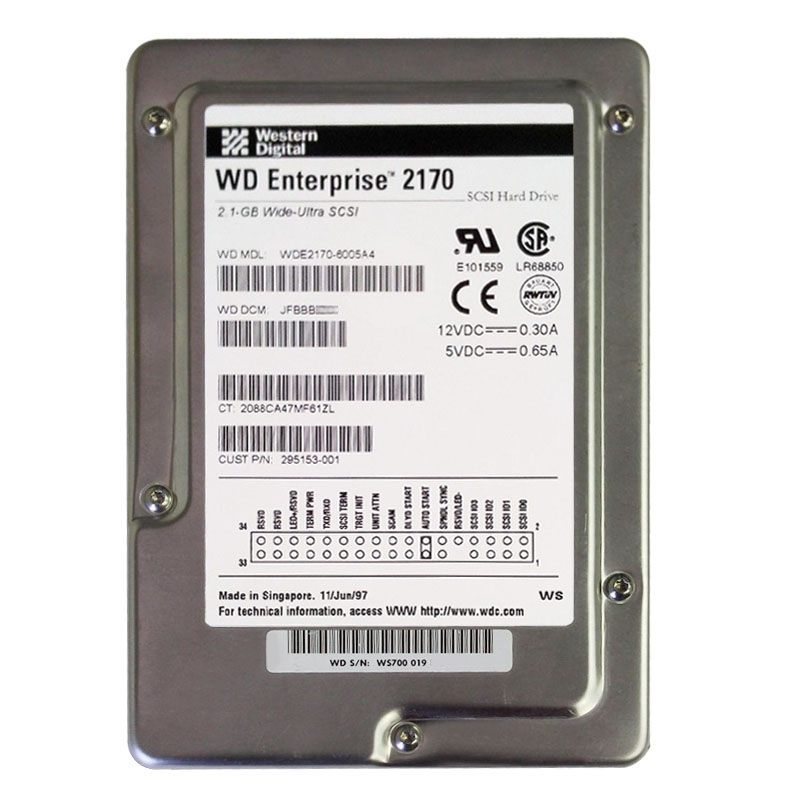 Western Digital - 2.17GB 7.2K 68-PIN SCSI 3.5" 512KB Cache Hard Drive - WDE2170-6005A4