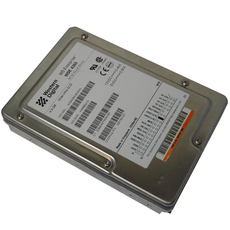 Western Digital - 4.3GB 7.2K 68-PIN Ultra Wide SCSI 3.5" Hard Drive - WDE4360-6005A5