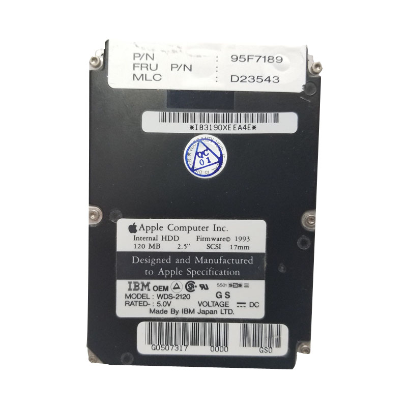 WDS-2120.jpg IBM - 120MB SCSI 2.5" Hard Drive - WDS-2120 - Image 1