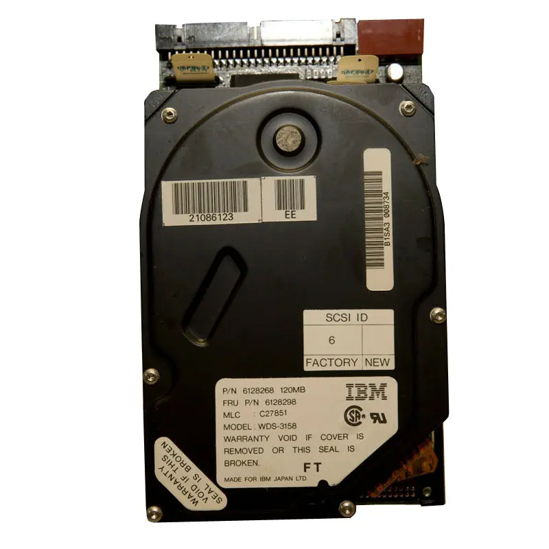 WDS-3158.jpg IBM - 120MB SCSI 3.5" Hard Drive - WDS-3158 - Image 1