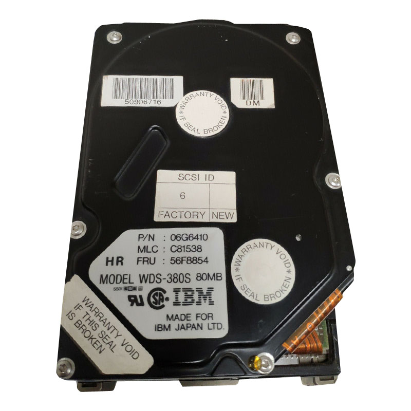 IBM - 80MB 3.6K 50-PIN SCSI 3.5" 32KB Cache Hard Drive - WDS-380S