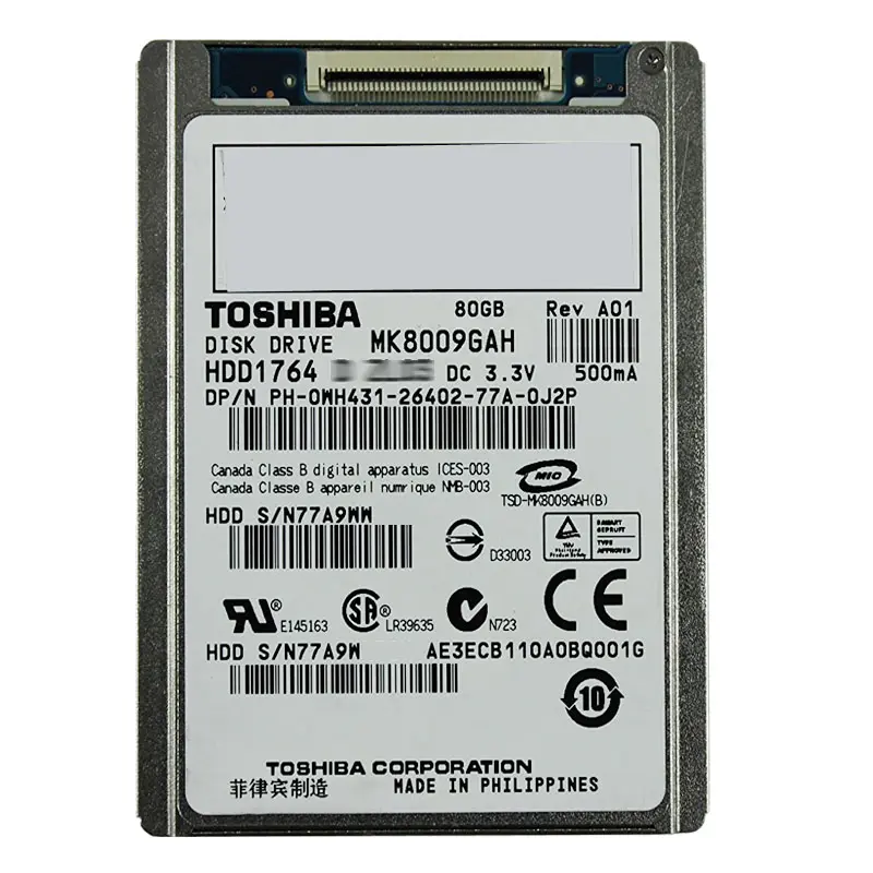 WH431.jpg Dell - 80GB 4.2K PATA 1.8" Hard Drive - WH431 - Image 1