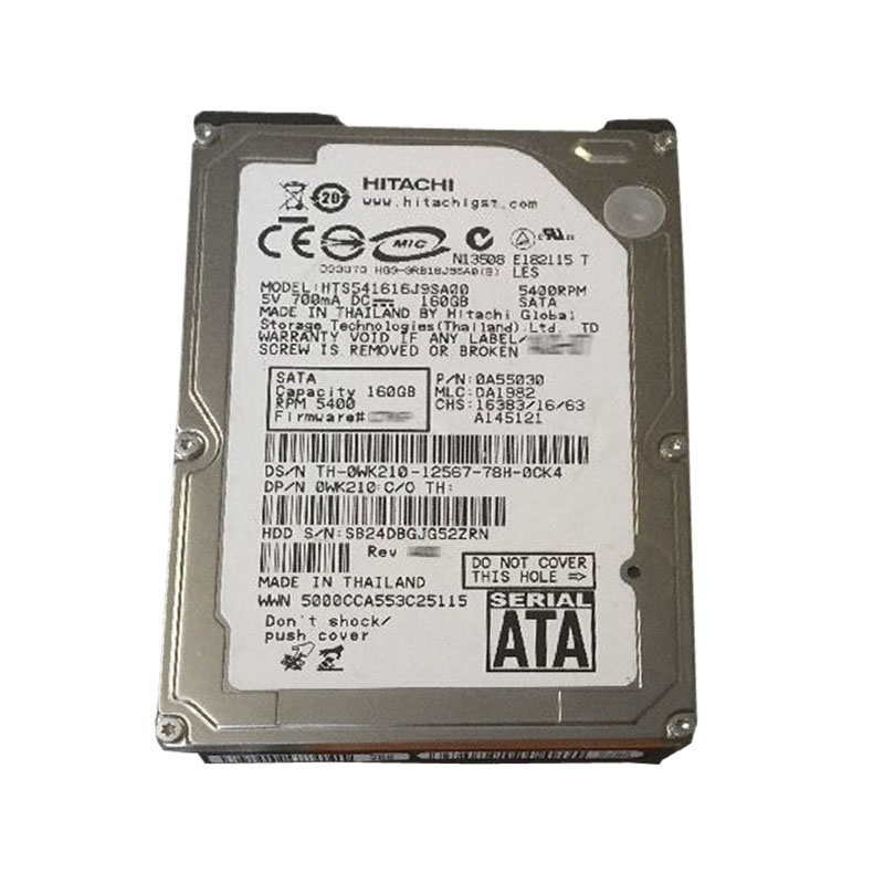 Dell - 160GB 5.4K SATA 2.5" Hard Drive - WK210