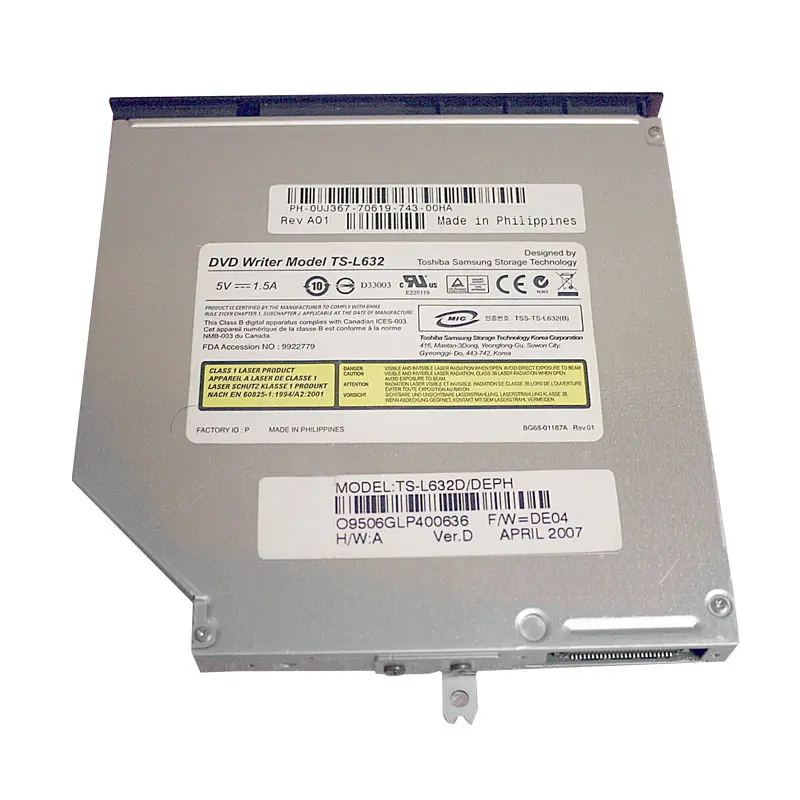 WM129.jpg Dell - 8x DVD-RW IDE Slimline Drive - WM129 - Image 1
