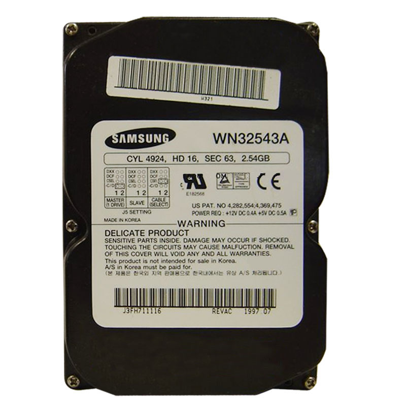 Samsung - 2.54GB 5.4K 3.5Inch IDE 128KB Cache Hard Drive - WN32543A