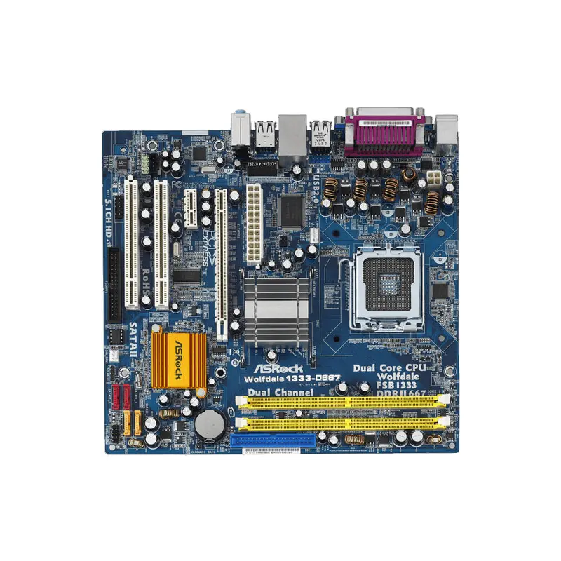 WOLFDALE1333-D667.jpg Asrock - ATX LGA775 Socket Motherboard - WOLFDALE1333-D667 - Image 1