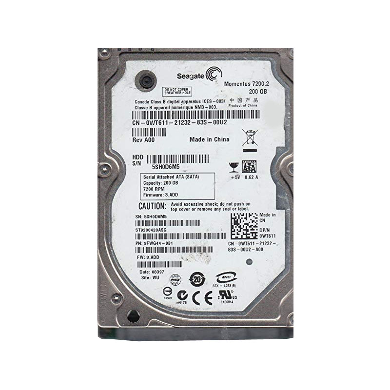 Dell - 200GB 7.2K SATA 2.5" 8MB Cache Hard Drive - WT611