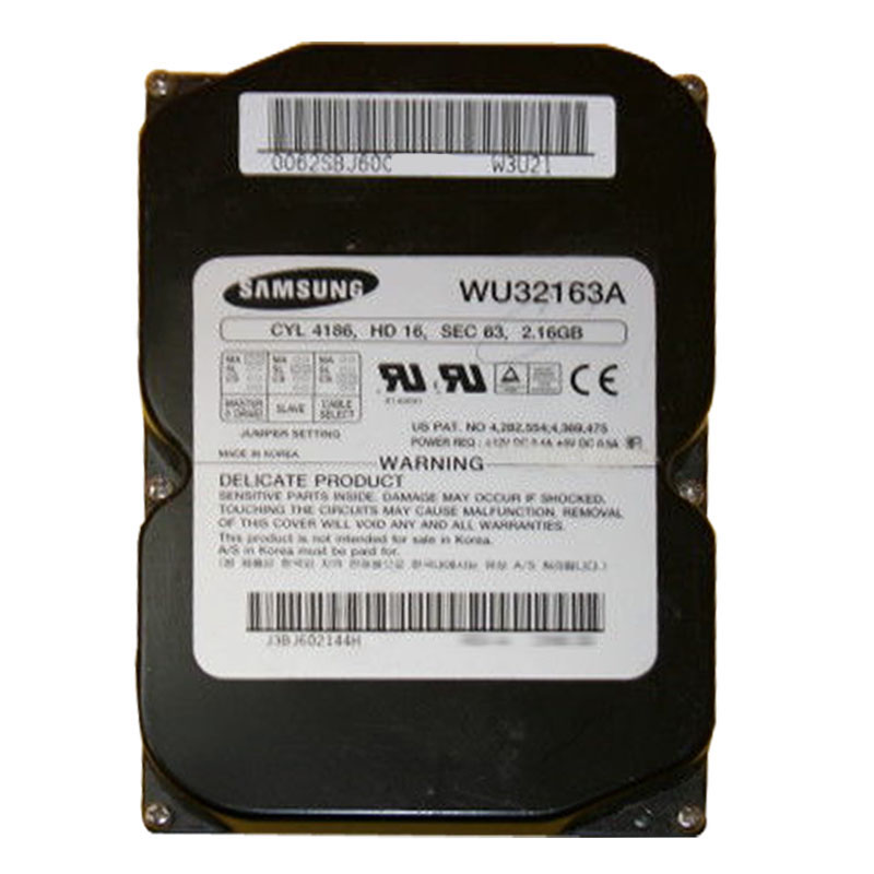WU32163A.jpg Samsung - 2.16GB 5.4K 3.5Inch IDE 128KB Cache Hard Drive - WU32163A - Image 1
