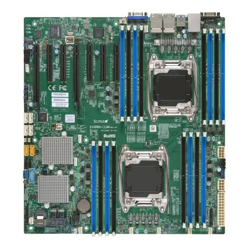 X10DRH-CLN4.jpg Supermicro - E-ATX Server Motherboard Only - X10DRH-CLN4 - Image 1