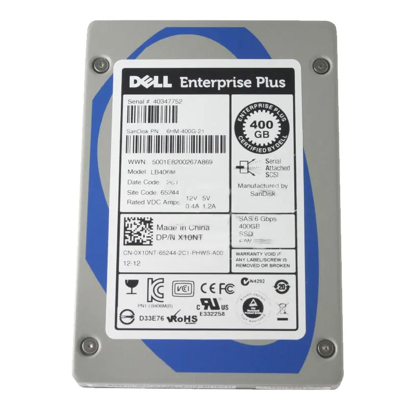 X10NT.jpg Dell - 400GB SAS 6.0Gbps 2.5" Hard Drive - X10NT - Image 1