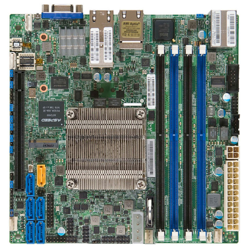 Supermicro - Mini-ITX Server Motherboard Only - X10SDV-12C-TLN4F