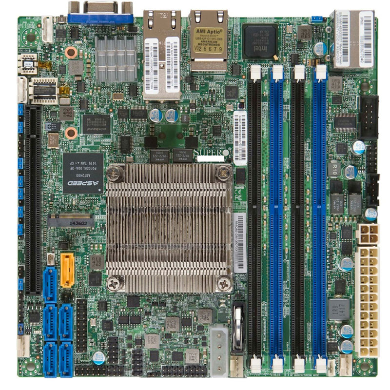Supermicro - Mini-ITX Server Motherboard Only - X10SDV-16C-TLN4F
