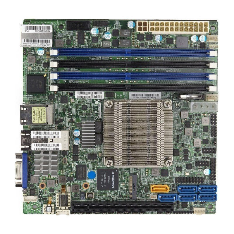 Supermicro - Mini-ITX Server Motherboard Only - X10SDV-4C-TLN4F