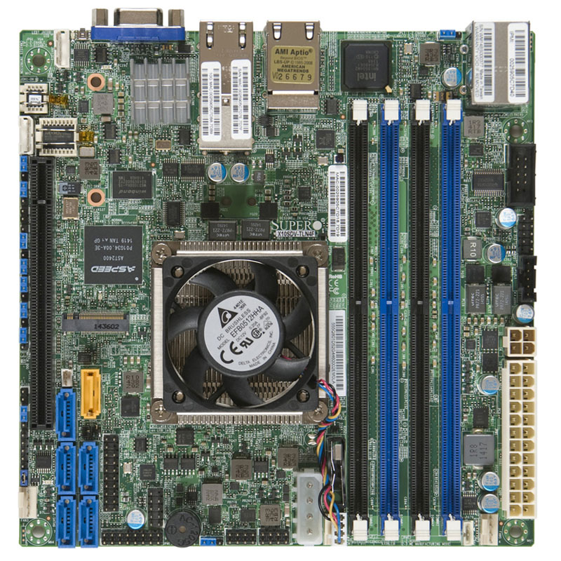Supermicro - Mini-ITX Server Motherboard Only - X10SDV-TLN4F
