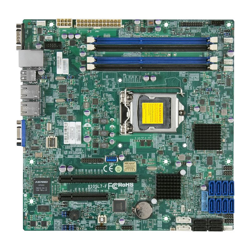 Supermicro - microATX Server Motherboard Only - X10SL7-F
