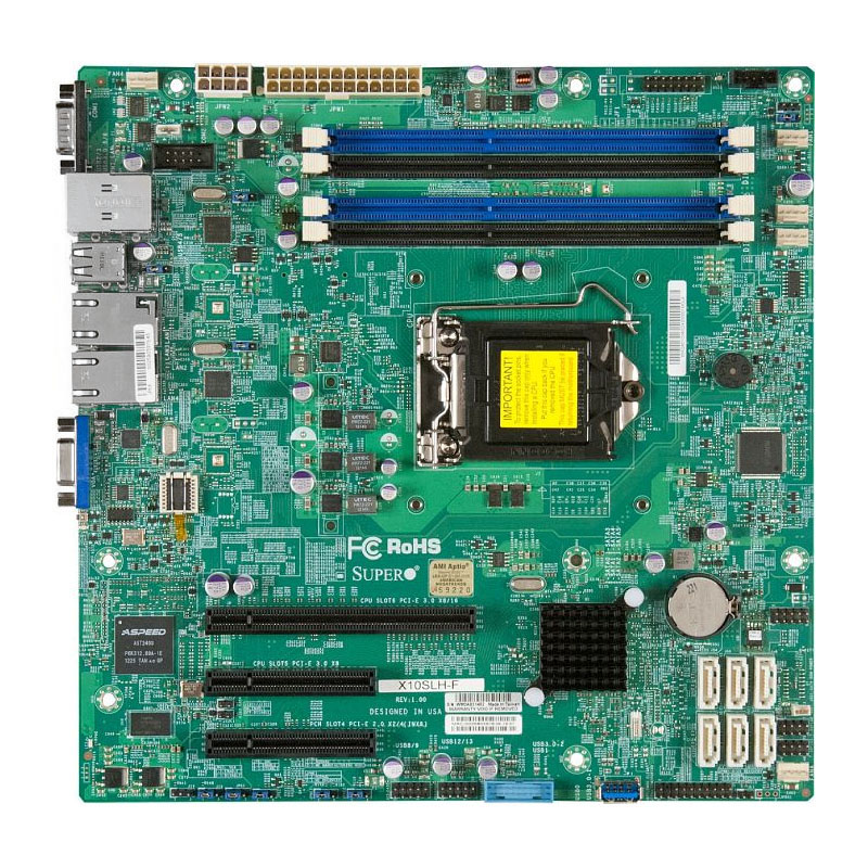 Supermicro - microATX Server Motherboard Only - X10SLH-F