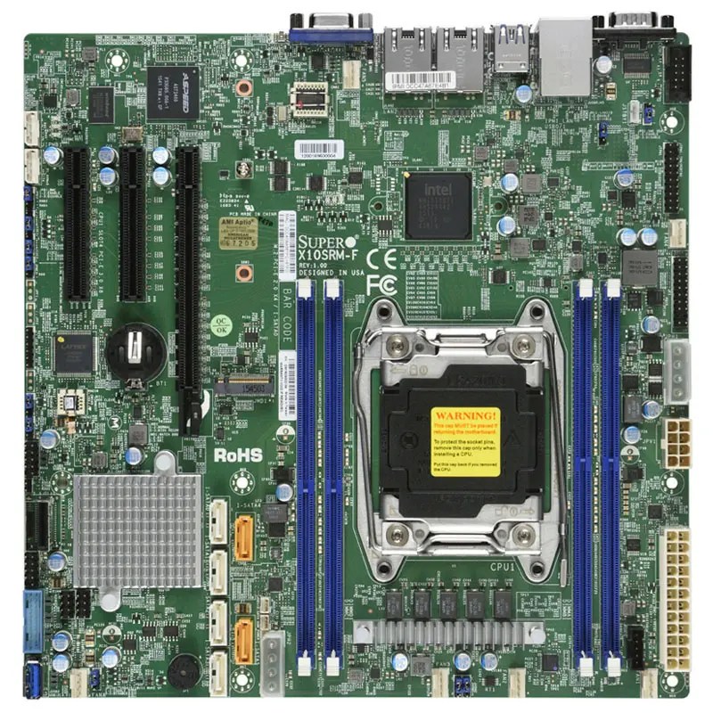 X10SRM-F.jpg Supermicro - microATX Server Motherboard Only - X10SRM-F - Image 1