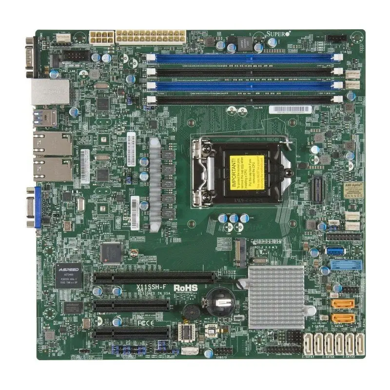 X11SSH-F.jpg Supermicro - microATX Server Motherboard Only - X11SSH-F - Image 1