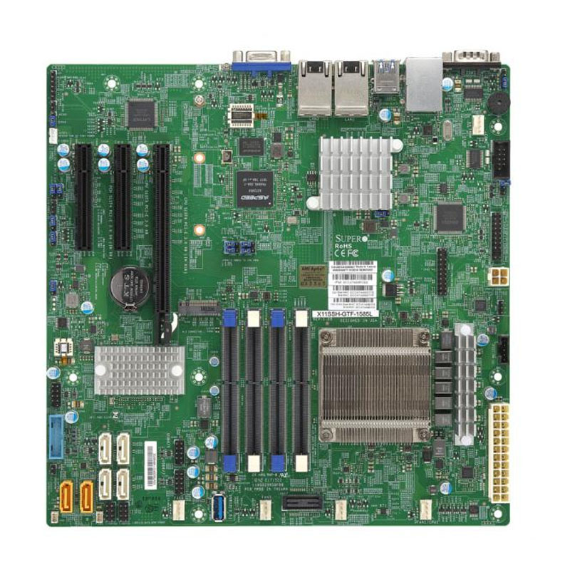 Supermicro - microATX Server Motherboard Only - X11SSH-GTF-1585L