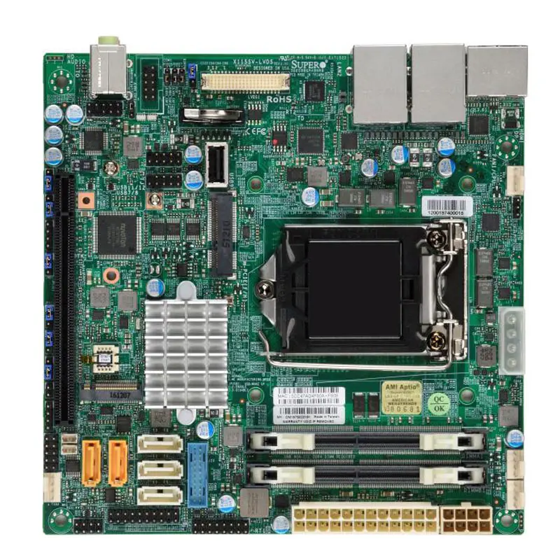 X11SSV-LVDS.jpg Supermicro - Mini-ITX Server Motherboard Only - X11SSV-LVDS - Image 1