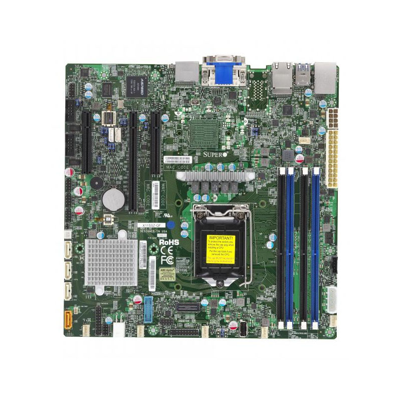 Supermicro - LGA1151 Socket H4 Server Motherboard Only - X11SSZ-F-O