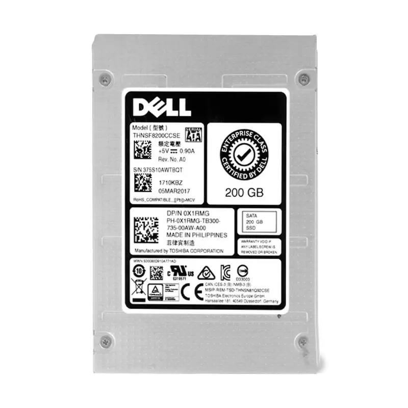 X1RMG.jpg Dell - 200GB SATA 6.0Gbps 2.5" Hard Drive - X1RMG - Image 1