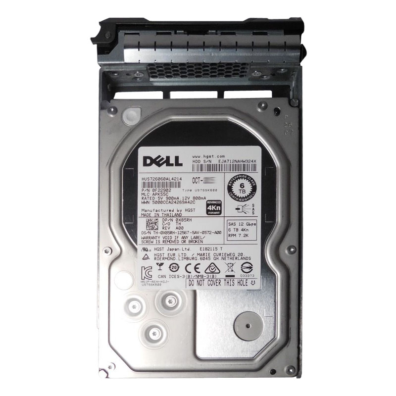Dell - 6TB 7.2K SAS 12.0Gbps 3.5" Hard Drive - X85RH
