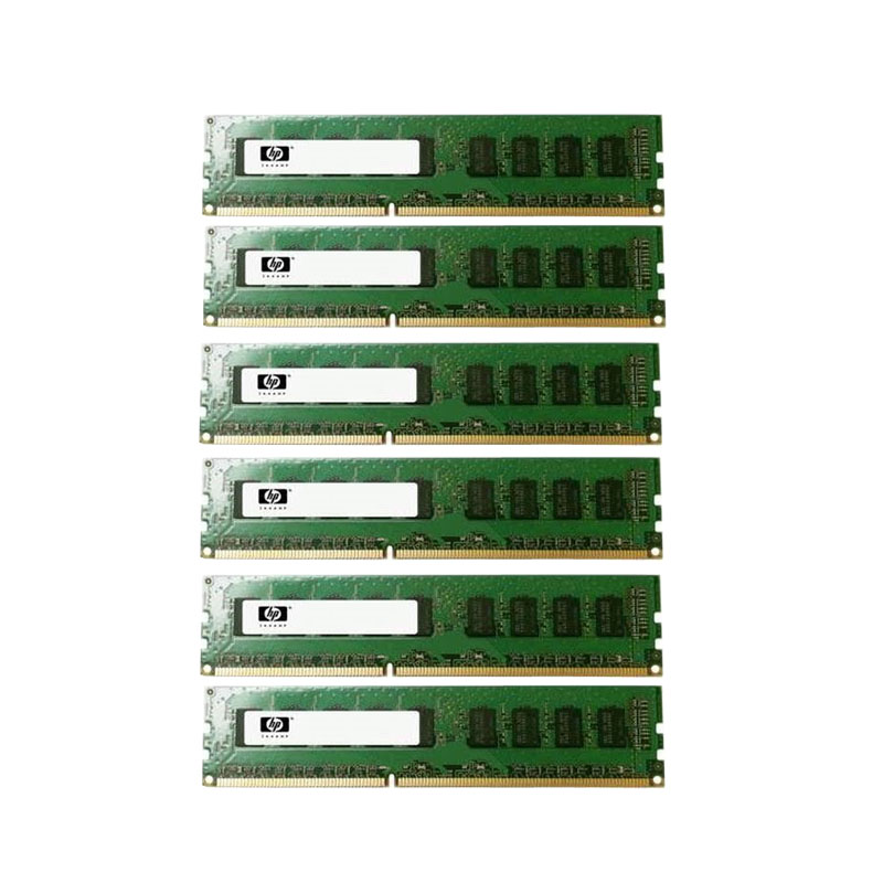 HP - 24GB 6x4GB DDR3 PC3-10600 ECC Unbuffered 240-Pins Memory - XB973AV