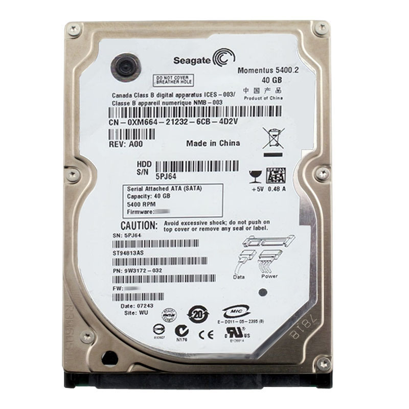 Dell - 40GB 5.4K SATA 2.5" Hard Drive - XM664