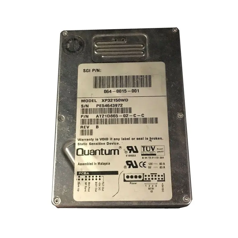 XP32150WD.jpg Quantum - 2.1GB 7.2K 68-PIN SCSI 3.5" Hard Drive - XP32150WD - Image 1