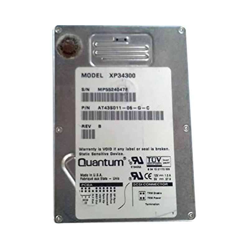 Quantum - 4.3GB 3.5Inch SCSI Hard Drive - XP34300