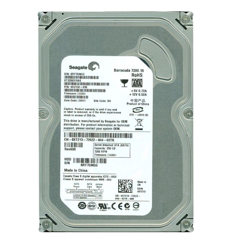 Dell - 250GB 7.2K SATA 3.5" 8MB Cache Hard Drive - XT213