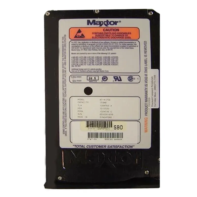 XT4170E.jpg Maxtor - 170MB ESDI 5.25Inch Hard Drive - XT4170E - Image 1