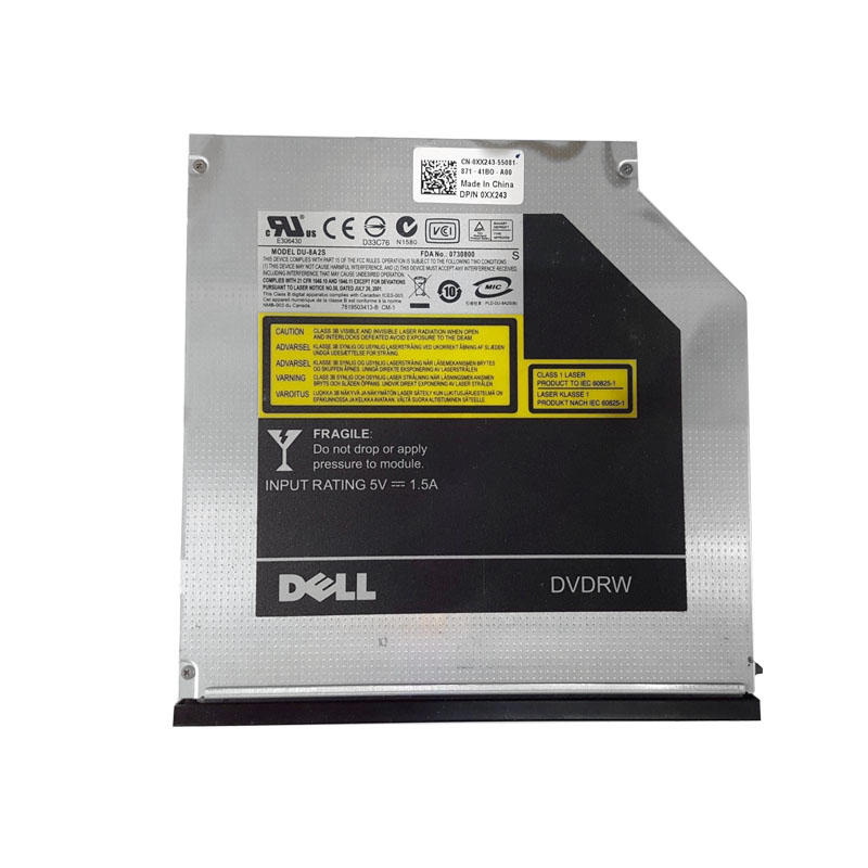 XX243.jpg Dell - 8x SATA Internal Slimline DVD-RW Drive - XX243 - Image 1
