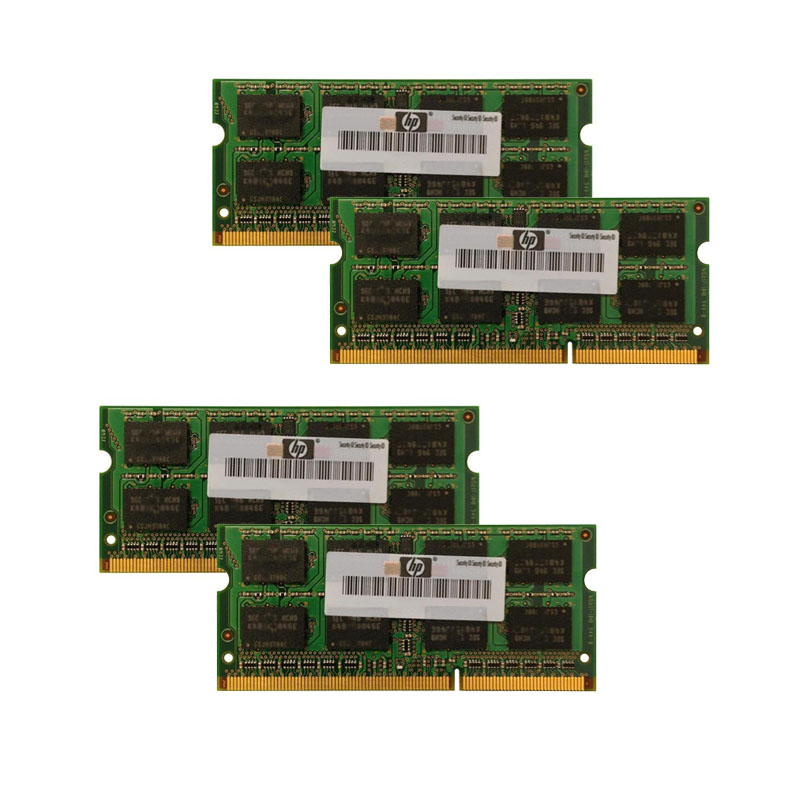 HP - 16GB 4x4GB DDR3 PC3-10600 Non-ECC Unbuffered 204-Pins Memory - XY720AV