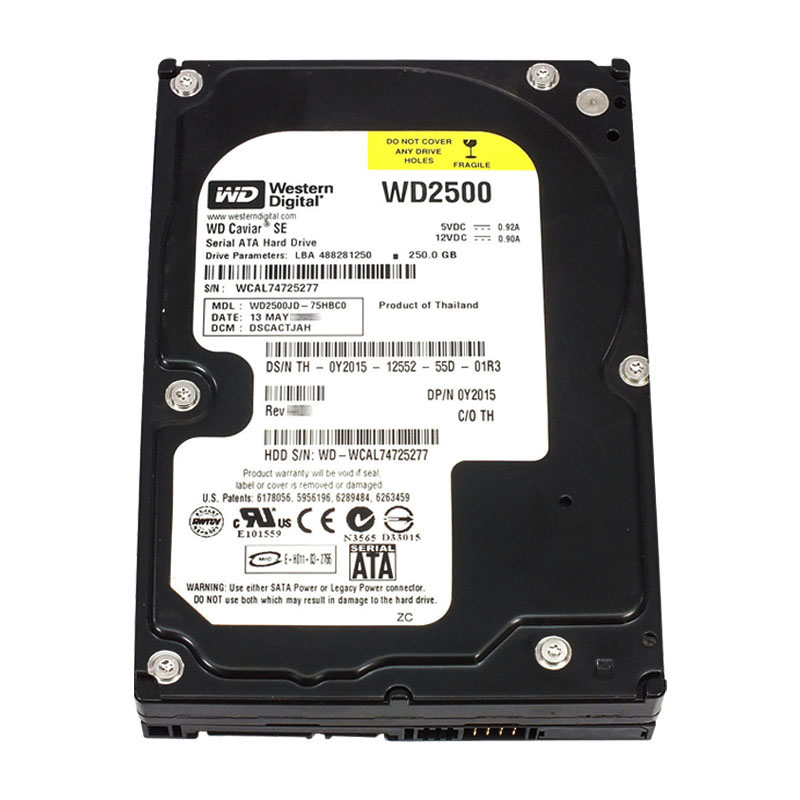 Dell - 250GB 7.2K SATA 3.5" Hard Drive - Y2015