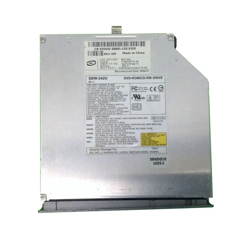 Y2042.jpg Dell - IDE Internal Slimline CD-RW-DVD-ROM Combo Drive - Y2042 - Image 1