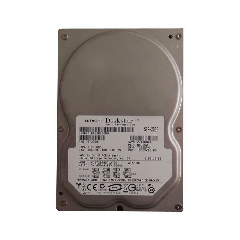 Dell - 80GB 7.2K IDE 3.5" Hard Drive - Y3001