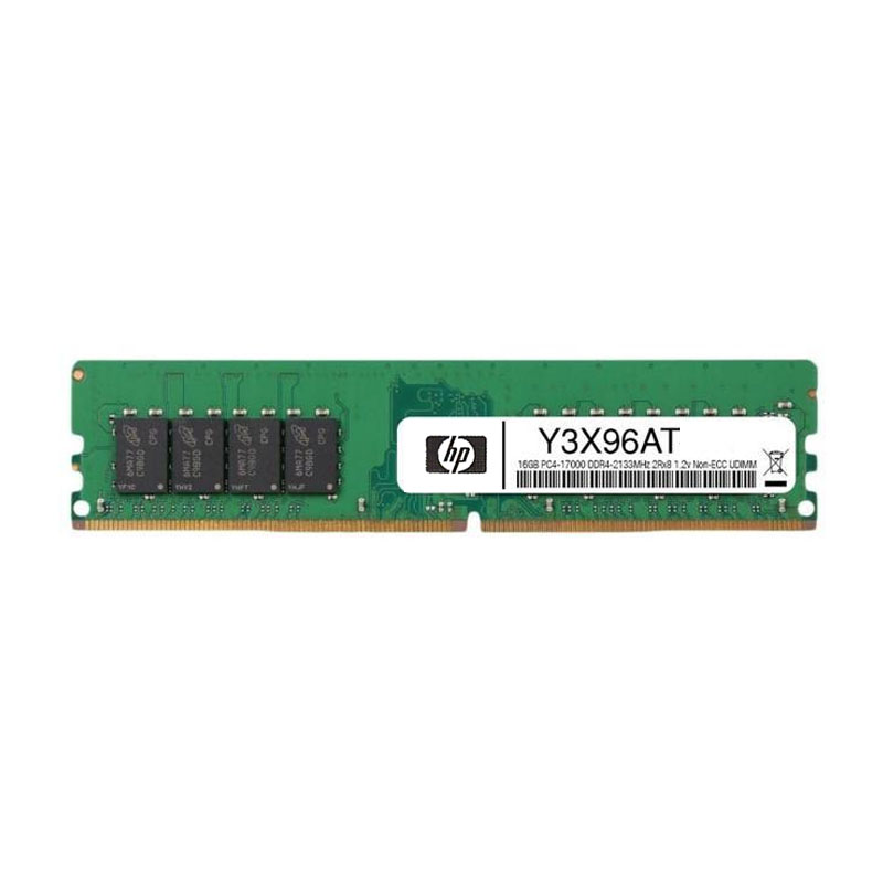 HP - 16GB DDR4 PC4-17000 Non-ECC Unbuffered 288-Pins Memory - Y3X96AT